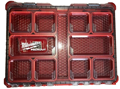 Organizador de embalagem de polímero resistente a impactos Milwaukee 48-22-8430 10 compartimentos - Imagem 1 de 4