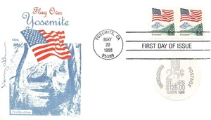 2280 25c FLAG OVER YOSEMITE COIL - Gamm - gebunden USPS Etikett - Bild 1 von 1