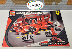 (OK 12/12) Lego Racers Building Instructions 8375 Ferrari F1 Pit Set