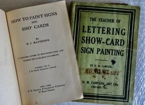 hOW TO PAINT SIGNS AND SHO’ CARDS MATTHEWS LETTERING SHOW CARDS CAMPANA neocurio - Picture 1 of 24