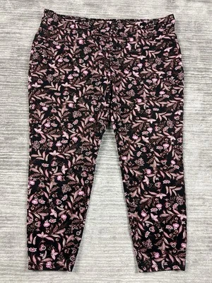 Terra & Sky Pants Womens 24W-26W Multicolor Floral Pull On Cotton Blend - Image 1 of 4