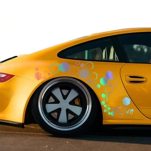 Car Body Combo Graphics Honeycomb Hexagonal Sticker Decoration Vinyl Decals  - Foto 1 di 11
