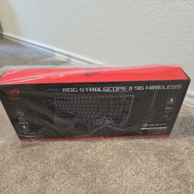 ASUS ROG Strix Scope II 96 Wireless Gaming Keyboard - Tri-Mode Connection - Damp - Image 1 of 2