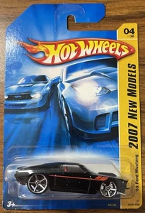 NIB 2006 1969 FORD MUSTANG BLACK 2007 NEW MODELS HOT WHEELS HW 1/64 #4/36 - Picture 1 of 2