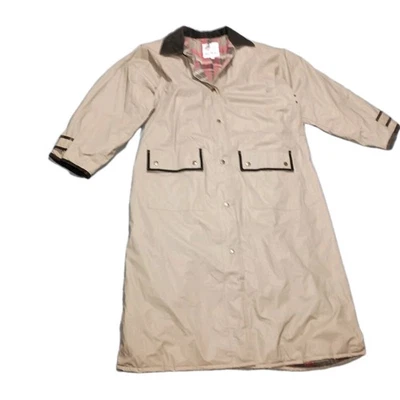 Gabardina chaqueta de lluvia Misty Harbor vintage M forro de franela resbaladiza Foto 1 de 4