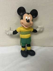 McDonalds Toy Mickey Mouse Yellow Green Jersey Plush - Picture 1 of 4