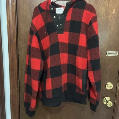 Sudadera con Capucha Old Navy Para Mujer Buffalo Cuadros Polar Medio Botón Talla XL Foto 1 de 4