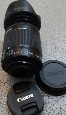 Canon EF-S 18-55mm f/3.5-5.6 IS STM MACRO Zoom Lens for - Canon EOS DSLR - Image 1 of 4