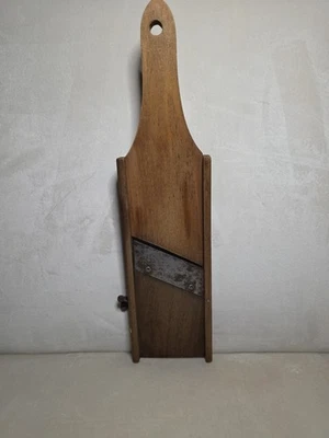 Trituradora cortadora de madera vintage de 12" de largo 3 1/4" de ancho hoja afilada hecha a mano Foto 1 de 4