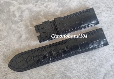 Original OEM Officine Panerai 22/20 mm cuero negro para hebilla Tang  Foto 1 de 4