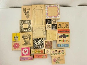 24 timbri in gomma base legno assortiti Kolette Hall Katie & Co. DOTS - Foto 1 di 4