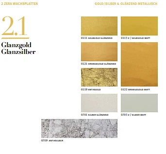 Wachsplatten zum Basteln Kerzen verzieren gold silber Verzierwachs 200x100x0,5 - Bild 1 von 1