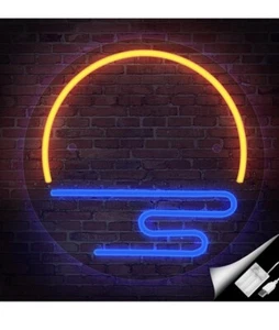 Sonnenuntergang Sonnenaufgang Leuchtreklamen Wanddeko Meer Welle LED Leuchtreklame ästhetisches Zimmer NEU!! - Bild 1 von 14