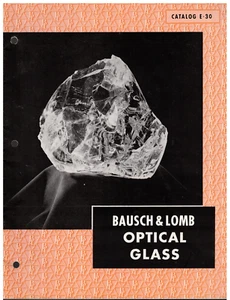 VTG 1949 BAUSCH &LOMB OPTICAL GLASS CATALOG~OPTICAL/PHYSICAL/CHEMICAL PROPERTIES - Imagen 1 de 22