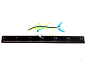 SeaDek | 36" Fish Ruler for Boats | Black over Chocolate with Brushed Texture - Picture 1 of 4