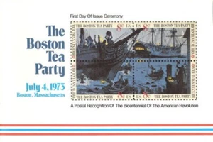 #1480-83-C1 programma cerimonia primo giorno 8c francobollo Boston Tea Party con FDC - Foto 1 di 2