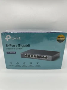 TP-Link TL-SG108 8-Port 10/100/1000 Mbps Gigabit Ethernet Desktop Switch - Picture 1 of 4