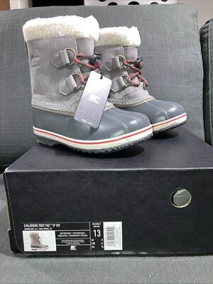 Bota Impermeable Sorel Toot PAC Niños Talla 13 EE. UU. Gris Cromo/Jet Nueva Foto 1 de 4