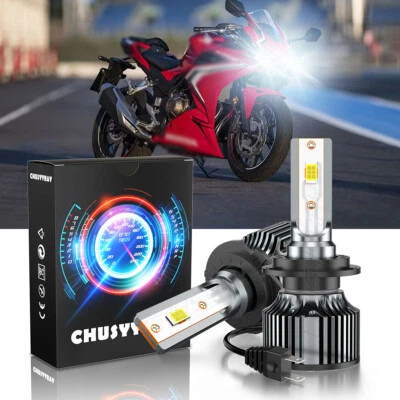 For Kawasaki Ninja 250R 2008-2012 Motorcycle LED Headlight H7 6500K White Bulbs - Image 1 of 4