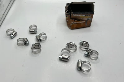 2 Boxes of 10 Master Pro Select Genuine MP6202 Hose Clamp 1/4 inch - 5/8 inch