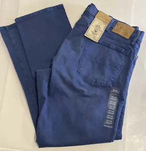 NUEVO Pantalones de mezclilla rectos ajustados Varick teñidos azul marino Polo Ralph Lauren precio de venta sugerido por el fabricante 115 USD nuevos con etiquetas - Imagen 1 de 8