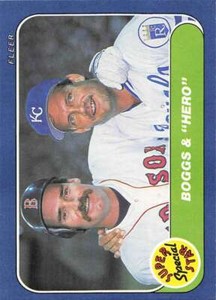 1986 Fleer #634 Wade Boggs George Brett Boston Red Sox Kansas City Royals 18665