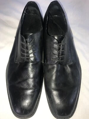 Zapatos de vestir Oxford de cuero negro Claiborne para hombre talla 13 M Foto 1 de 4