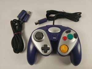 Pelican G3 Wired Controller Gamepad For GameCube Purple Silver w/ Extension Cord - Picture 1 of 1