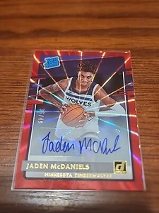 2020 Donruss Jaden Mcdaniels Auto /49 Red Laser
