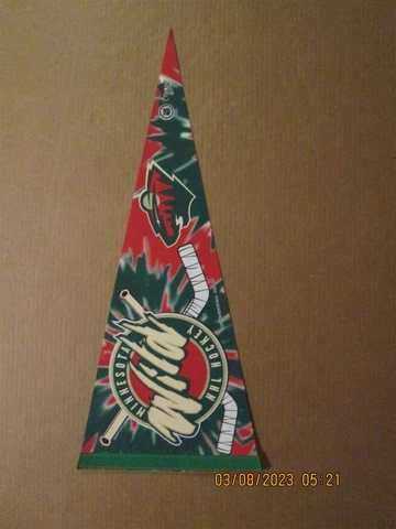 NHL Minnesota Wild Vintage 1990's Crossed Sticks Team Logo Hockey Pennant Cover