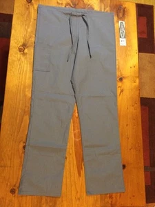 NWT New Gray Scrub Zone 85221 Unisex Straight Leg Scrub Bottom Size X-Small - Picture 1 of 8