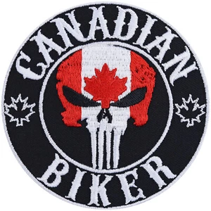 Aufnäher: Canadian Biker Aufbügler Motorrad-Jacken Patch Rocker Applikation - Bild 1 von 4