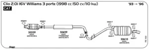 MARMITTA POSTERIORE PER RENAULT Clio 2,0i 16V Williams 3p 1998 cc 150 cv/110 Kw - Imagen 1 de 1