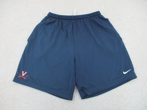 Virginia Cavaliers Shorts Adult Medium Blue Orange Football Nike Drifit Mens A3* Cover