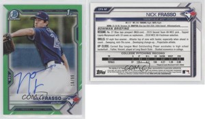 2021 Bowman Chrome Prospect Auto Green Refractor /99 Nick Frasso #CPA-NF Auto