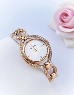 Swarovski Stella Orologio, Bracciale IN Metallo, Bianco, Oro Rosa Tono 5470415 - Immagine 1 di 4