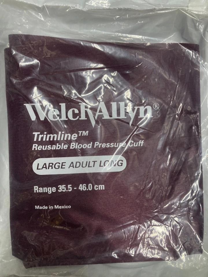 Welch Allyn Trimline Reusable Blood Pressure Cuff, LG Adult Long, 2 TB, 3602XLCK