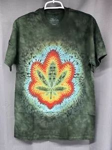 The Mountain T-Shirt - Cannabis Leaf on Green Shirt - Medium - New Without Tags - Picture 1 of 5