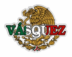 Vazquez Mexico Last Name Apellido Surname Precision Cut Decal - Picture 1 of 8