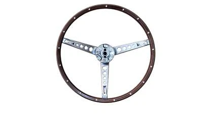 FM67-260W 1967 Ford Mustang Deluxe Woodgrain Steering Wheel (w/o Horn Button) - Image 1 of 4