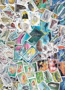 Y1011B - Collection 100 diff. stamps - Vissen / Fish / Fische  - Picture 1 of 1