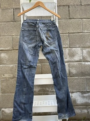 Женские джинсы Y2K MARCIANO By Guess размер 25 прямые штанины низкая талия со стразами - Изображение 1 из 4