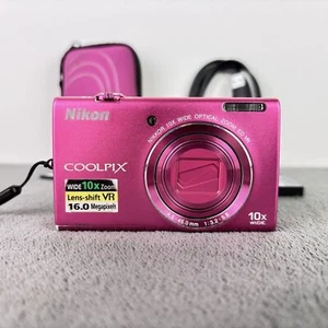 Nikon COOLPIX S6200  Digital Compact Camera Set Pink 16.0 MP 10x Optical Zoom - Picture 1 of 16