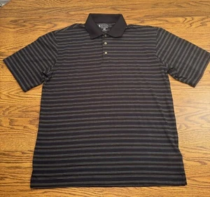 Pebble Beach Polo Golf Shirt Mens L Performance Black Pima Cotton Blend - Picture 1 of 9