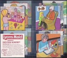 LYONS (ICE CREAM & TEA)-FULL SET- DID YOU KNOW 1983 (X12 CARDS) EXCELLENT+++