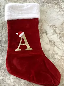 Wlflash 20 Inches Super Soft Plush Monogram Christmas Stockings Xmas Rustic A - Picture 1 of 5