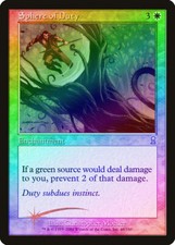 Sphere of Duty FOIL Odyssey HEAVILY PLD White Uncommon MAGIC MTG CARD ABUGames