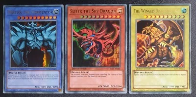 Götterkarten Set Slifer Obelisk Ra Ultra Rare Limitierte Auflage Yugioh Karten - Bild 1 von 4