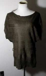 PHANUEL Brown Wool Blend Tunic Top Size L NWT - Picture 1 of 6