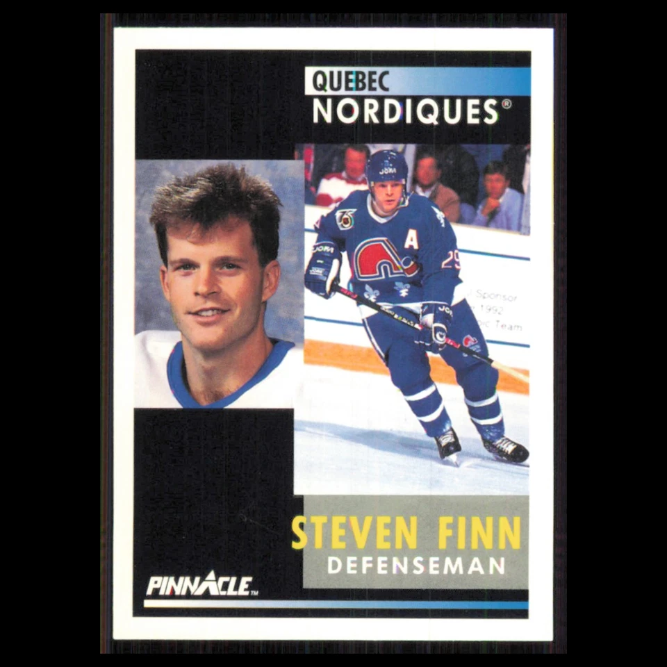Steven Finn #138 1991 Pinnacle Quebec Nordiques Hockey Card NHL NM - Image 1 of 3